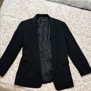 Rag & Bone Black Jacket with Pinstripe Lining